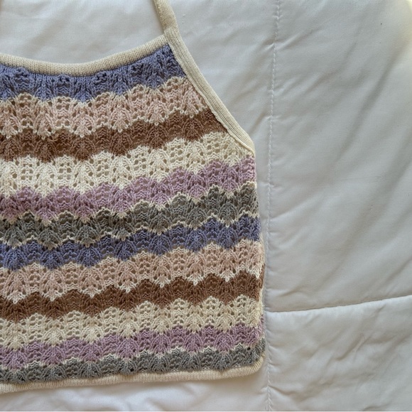 NWOT Crochet American Eagle Halter Top Size XS - Picture 3 of 7